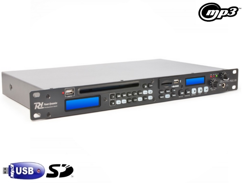 PD 172824 Power Dynamics PDC35 Reproductor CD, Grabador Digital USB/SD