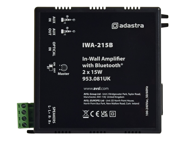 AD 953081 Adastra IWA215B. Amplificador de pared con bluetooth personalizado.