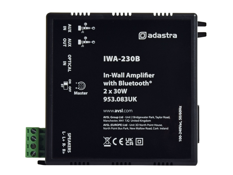 AD 953083 Adastra IWA230B. Amplificador de pared con bluetooth personalizado.