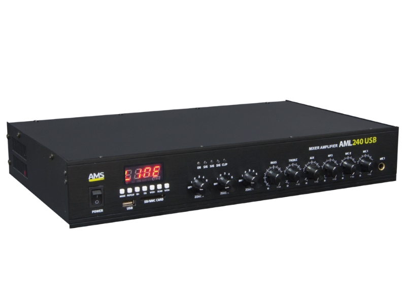 AMS- AML240 USB/BT-- amplificador de megafonia 240w