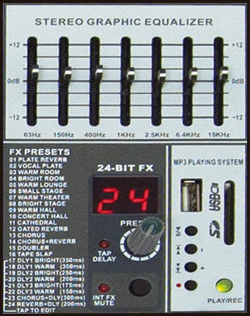AMS1224USB--- Mezclador de directo 8 canales DSP