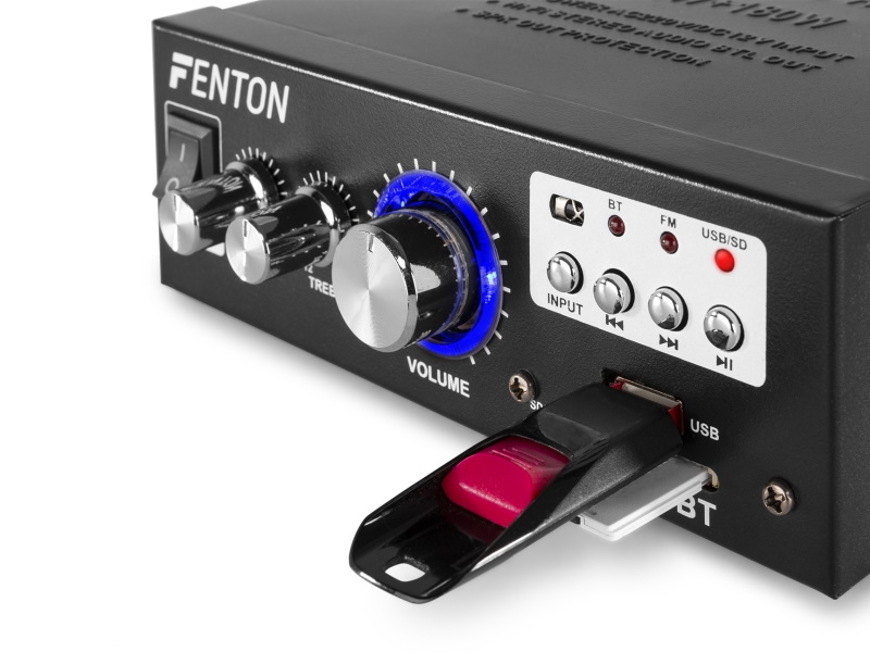 Fenton AV360BT Mini amplificador con Bluetooth/FM/SD/USB/MP3