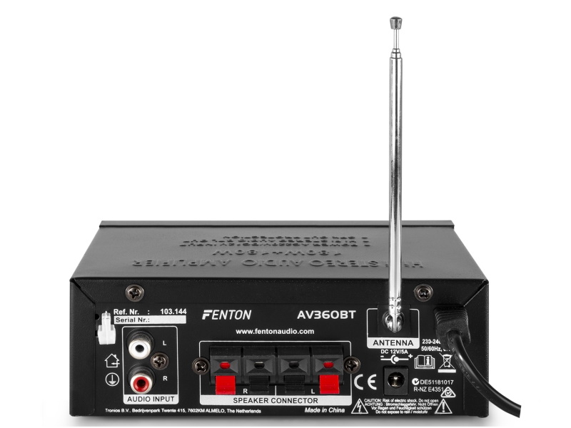 Fenton AV360BT Mini amplificador con Bluetooth/FM/SD/USB/MP3