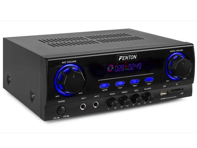 Fenton AV440 -- amplificador estereo. Karaoke USB/SD. BT