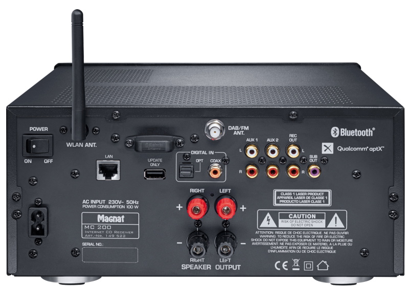 Magnat MC 200 - Amplificador network player. CD, Bluethooth. FM. DAB+