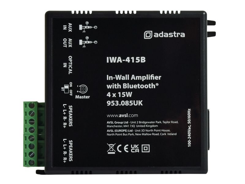 Adastra IWA415B. Amplificador de pared con bluetooth personalizado.