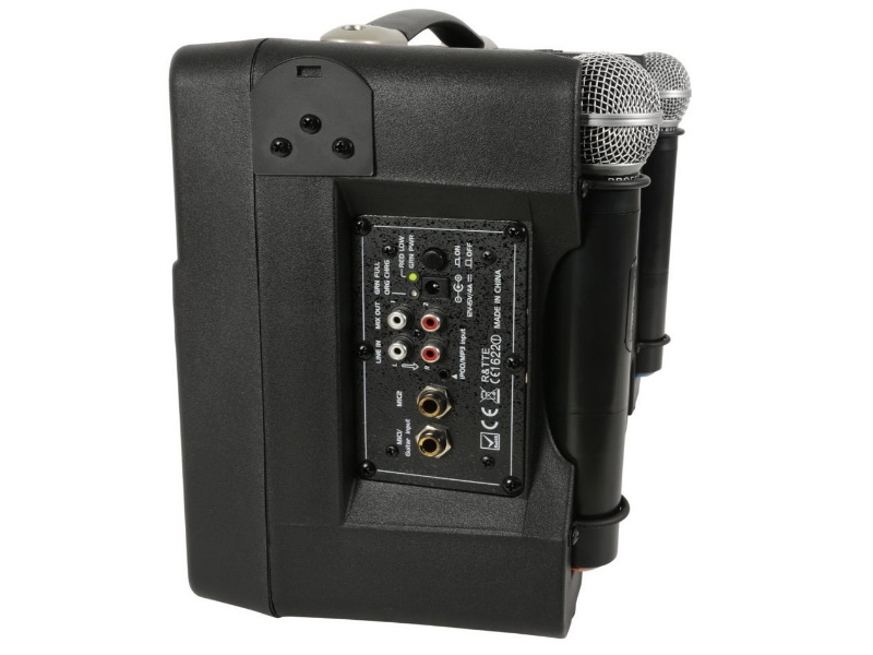 QTX Delta-50-- Portatil con bateria 2 mic inalambricos, USB, SD, Bluetooth